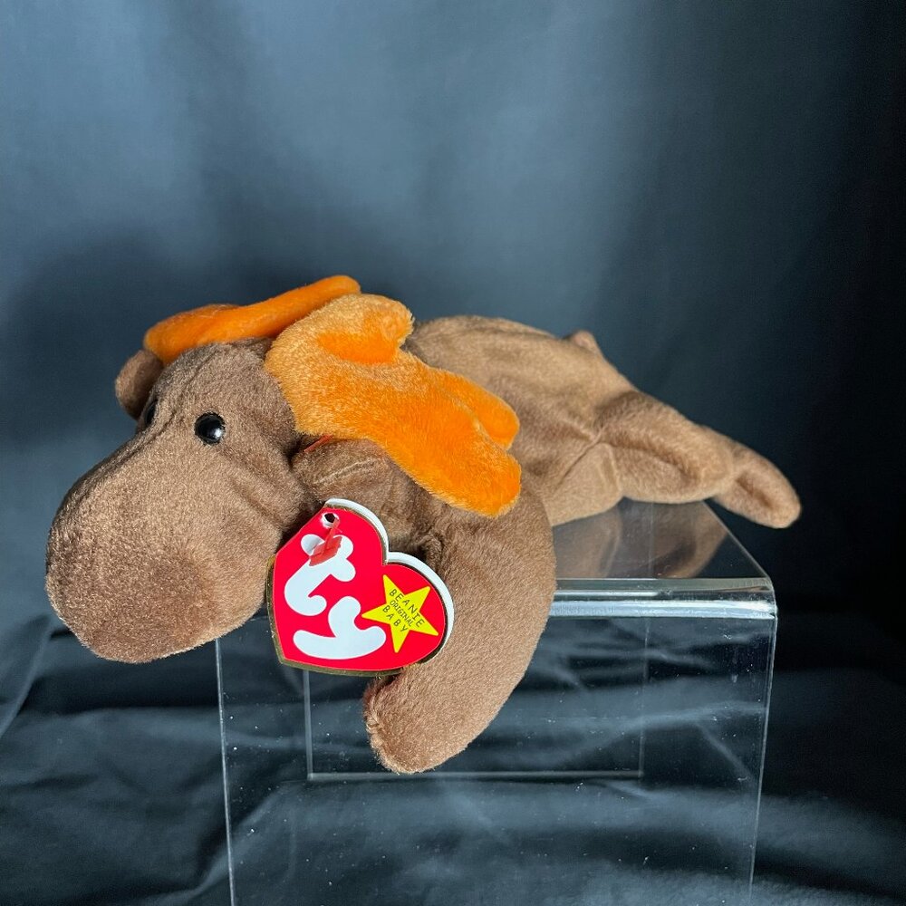 RARE TY ORIGINAL BEANIE BABY CHOCOLATE THE MOOSE 1993 RETIRED W/ORIGINAL TAG